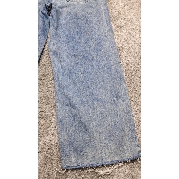Old Navy Jeans Womens Sz 12 Wide Leg Denim Blue Stretch Extra High Rise - Picture 12 of 13